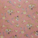 Floral Printed Silk Chiffon - Pink/White/Purple