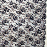Floral Alencon Lace - Black/Pink - Fabrics & Fabrics NY