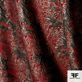 Abstract Metallic Brocade - Red/Gold
