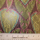 Abstract Printed Netting - Yellow - Fabrics & Fabrics NY