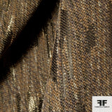 Metallic Wool Tweed - Brown