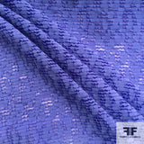 Striped Novelty Cotton fabric in violet color