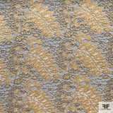 Double Scalloped Leavers Lace - Yellow/Black - Fabrics & Fabrics NY