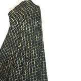 Checkered Wool Suiting - Black/Green - Fabrics & Fabrics NY