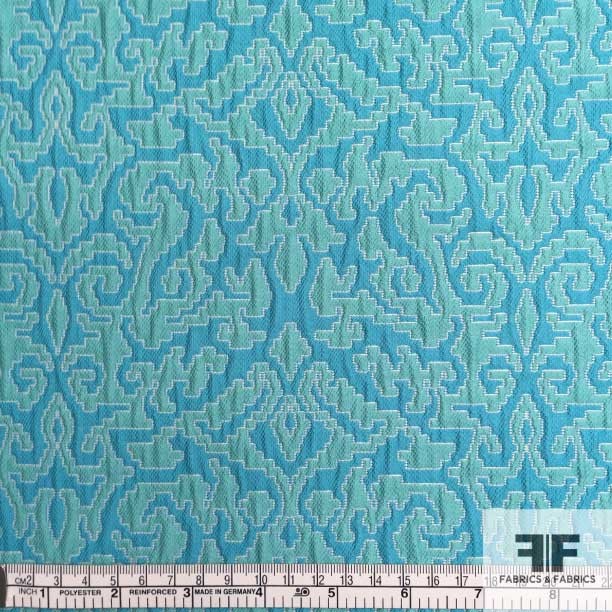Classic Italian Brocade- Turquoise/Aqua - Fabrics & Fabrics NY