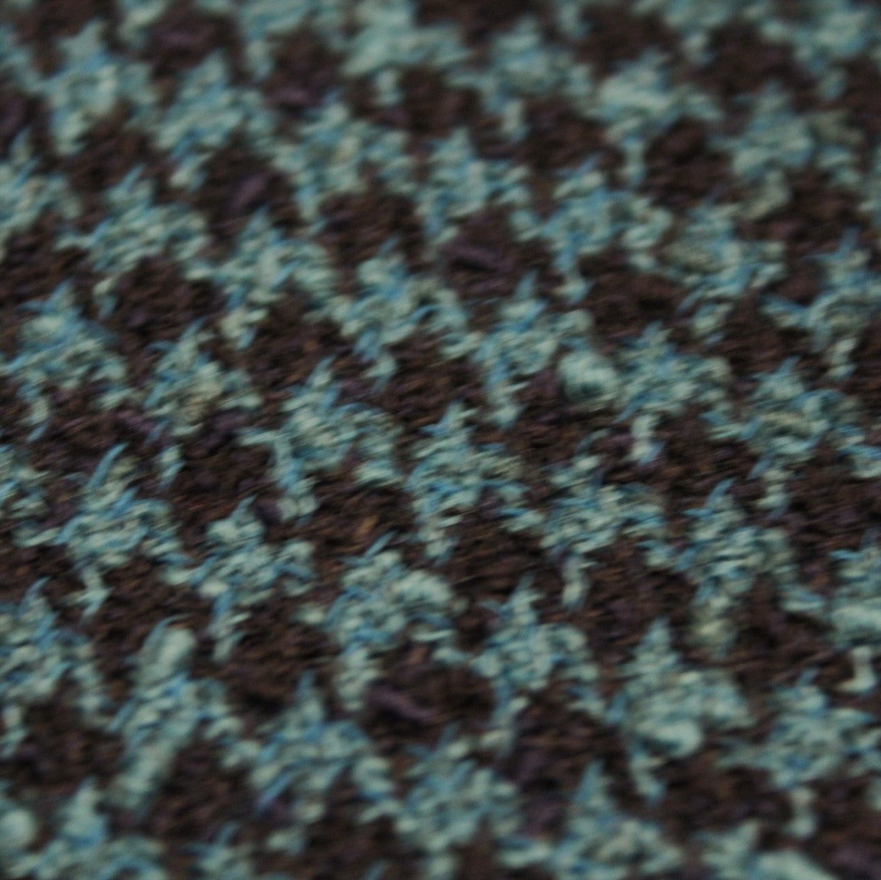 Wool Houndstooth - Navy/Turquoise  