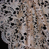 Scalloped Floral Guipure Lace - Beige