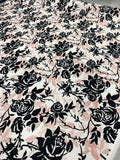 Floral Silk Charmeuse - Pink/ Black/ Ivory
