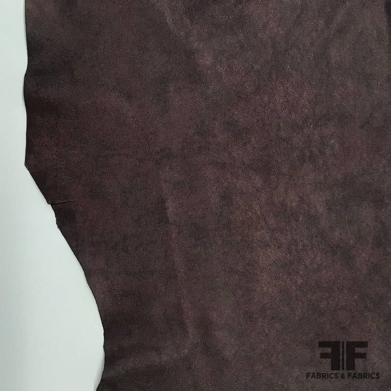 Solid Cow Hide - Deep Purple/Brown - Fabrics & Fabrics