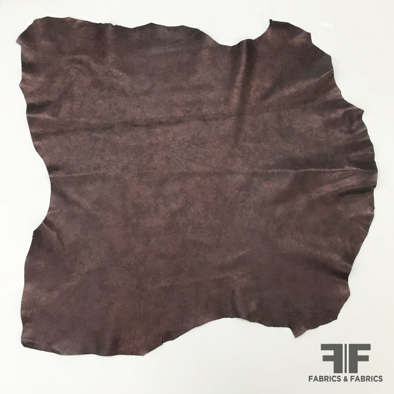Solid Cow Hide - Deep Purple/Brown - Fabrics & Fabrics