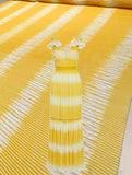 Prabal Gurung Pleated Tie-Dye Polyester Crepe de Chine - Sunshine Yellow / White