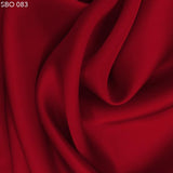 Cranberry Red Satin Faced Organza - Fabrics & Fabrics