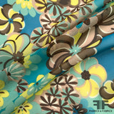 Abstract Floral Printed Silk Chiffon - Multicolor - Fabrics & Fabrics NY