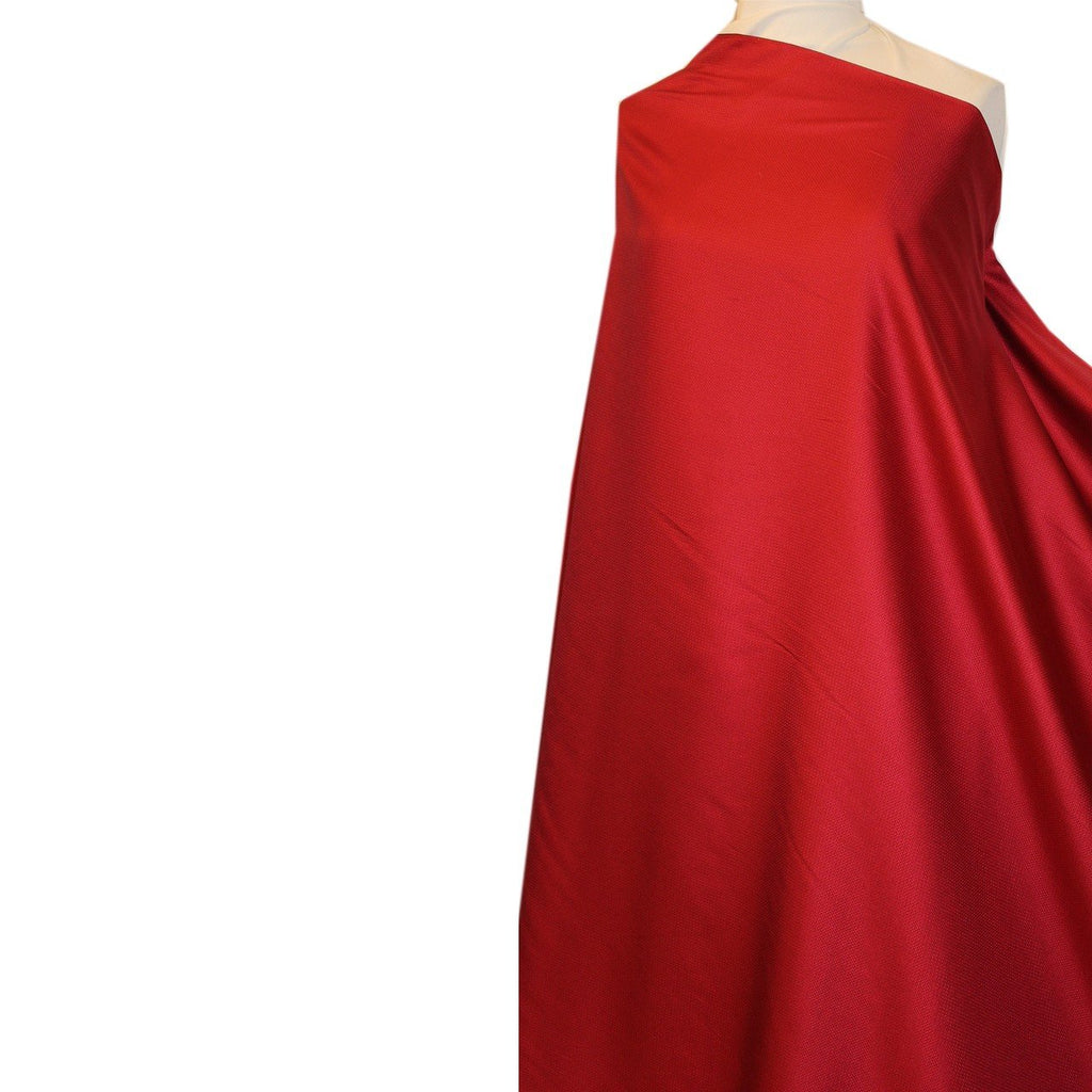 Crimson Red Silk Jacquard - Fabrics & Fabrics