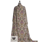 Vintage Floral Wool Crepe - Beige/Multicolor