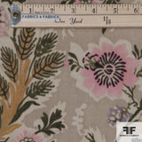 Vintage Floral Wool Crepe - Beige/Multicolor